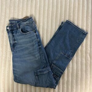 American Eagle Stretch Denim Cargo Jeans